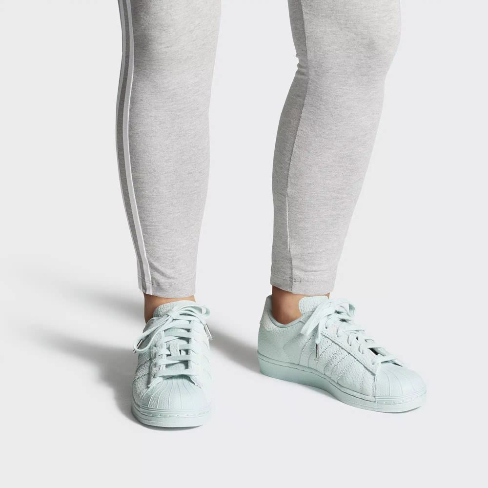 Adidas Superstar Tenis Verdes Para Mujer (MX-59322)